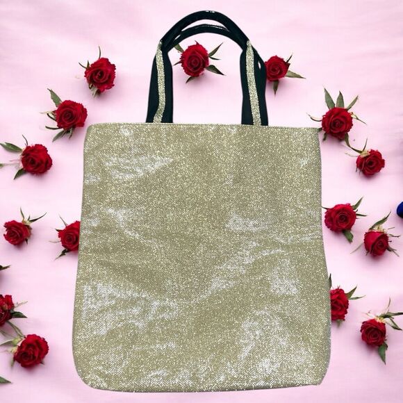 Victoria’s Secret Gold Glitter Tote Bag 2017 Fashion Show Limited Edition - Picture 2 of 4